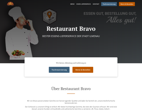 Website-Vorschau von Bravo Pizzeria Ilmenau