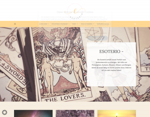 Website-Vorschau von Esoterio - dein Esoterikmagazin