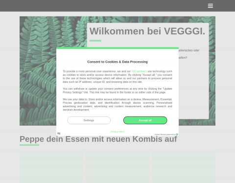 Website-Vorschau von VEGGGI