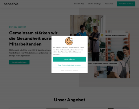 Website-Vorschau von Senseble Health GmbH