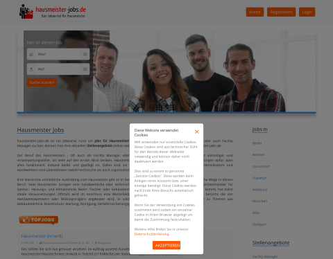 Website-Vorschau von Hausmeister Jobs