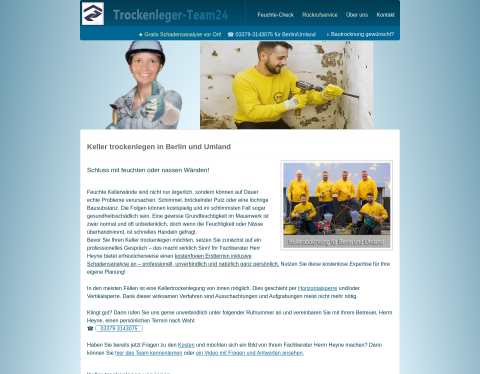 Website-Vorschau von Kellerabdichtung Berlin / Nasse Keller abdichten