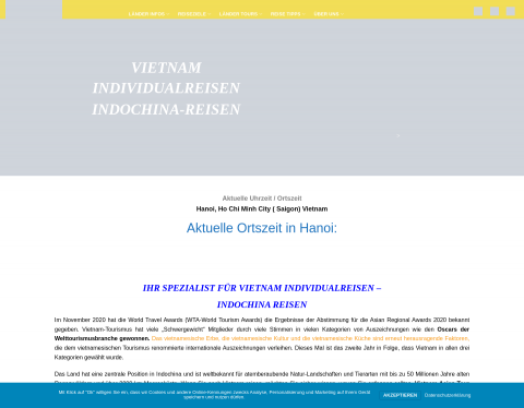 Website-Vorschau von Vietnam Asien Reisen