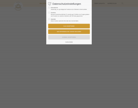 Website-Vorschau von SAMATA - Deine Quelle der Meditations- & Achtsamke