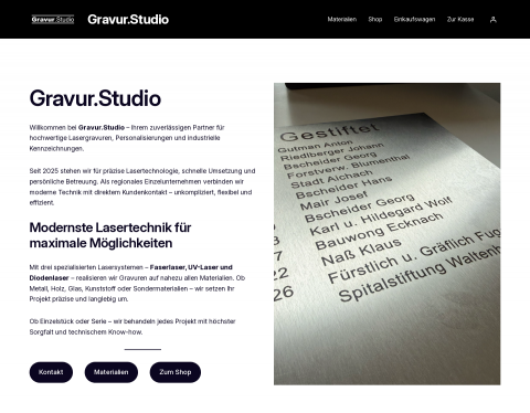Website-Vorschau von Weingläser und Biergläser mit Gravur