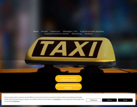 Website-Vorschau von Taxi und Mietwagenbetrieb Franko Placidi