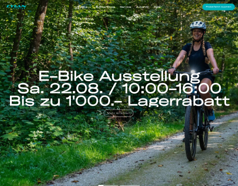 Website-Vorschau von E-Bike mit besonderen Design