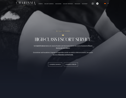Website-Vorschau von Charisma Escort