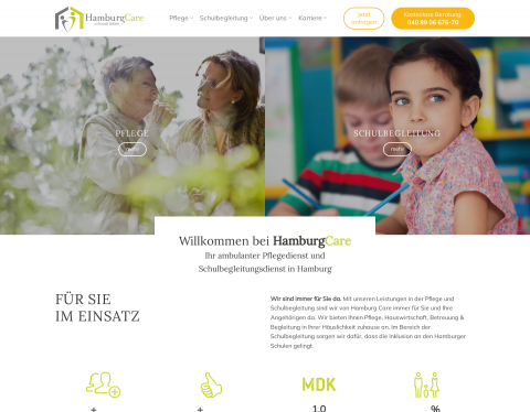 Website-Vorschau von Hamburg Care HC GmbH