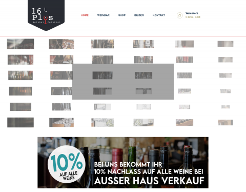 Website-Vorschau von 16 Plus Weinbar und Weinkost