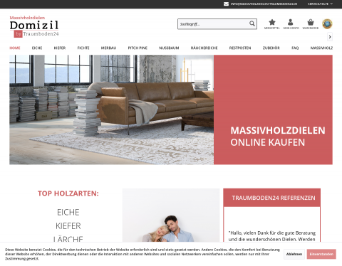 Website-Vorschau von Massivholzdielen Domizil