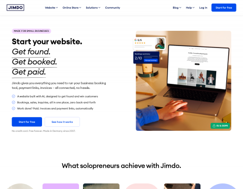 Website-Vorschau von Jimdo - Kostenlose Homepage