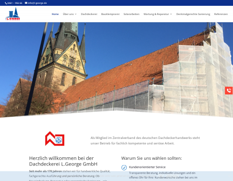 Website-Vorschau von Dachdeckerei Flensburg