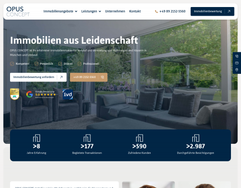Website-Vorschau von OPUS CONCEPT Immobilien GmbH