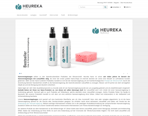 Website-Vorschau von Heureka Nanoversiegelung mit Lotuseffekt