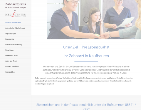 Website-Vorschau von Zahnarztpraxis Dr. Roland Bahrs und Kollegen