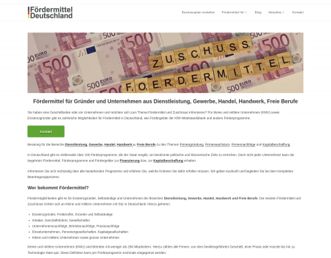 Website-Vorschau von Fördermittel Deutschland