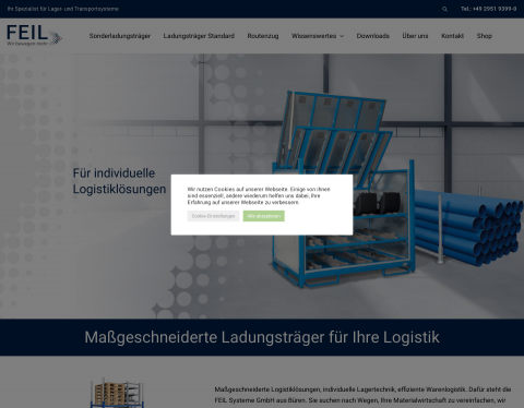 Website-Vorschau von Ladungsträger für Ihre Logistik - FEIL