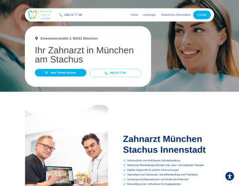 Website-Vorschau von Dr Elmar Fakhoury Zahnarzt in München