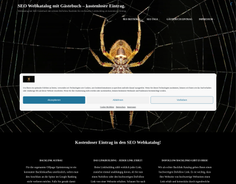 Vorschau von Webkatalog mit DoFollow Backlinks