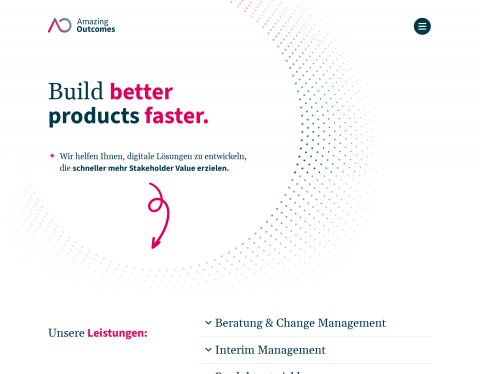 Website-Vorschau von Amazing Outcomes GmbH