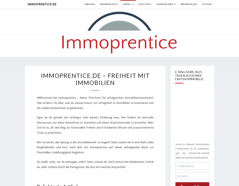 Vorschau von Immoprentice.de - Freiheit mit Immobilien
