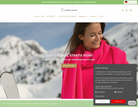 Website-Vorschau von Cashmere Fashion