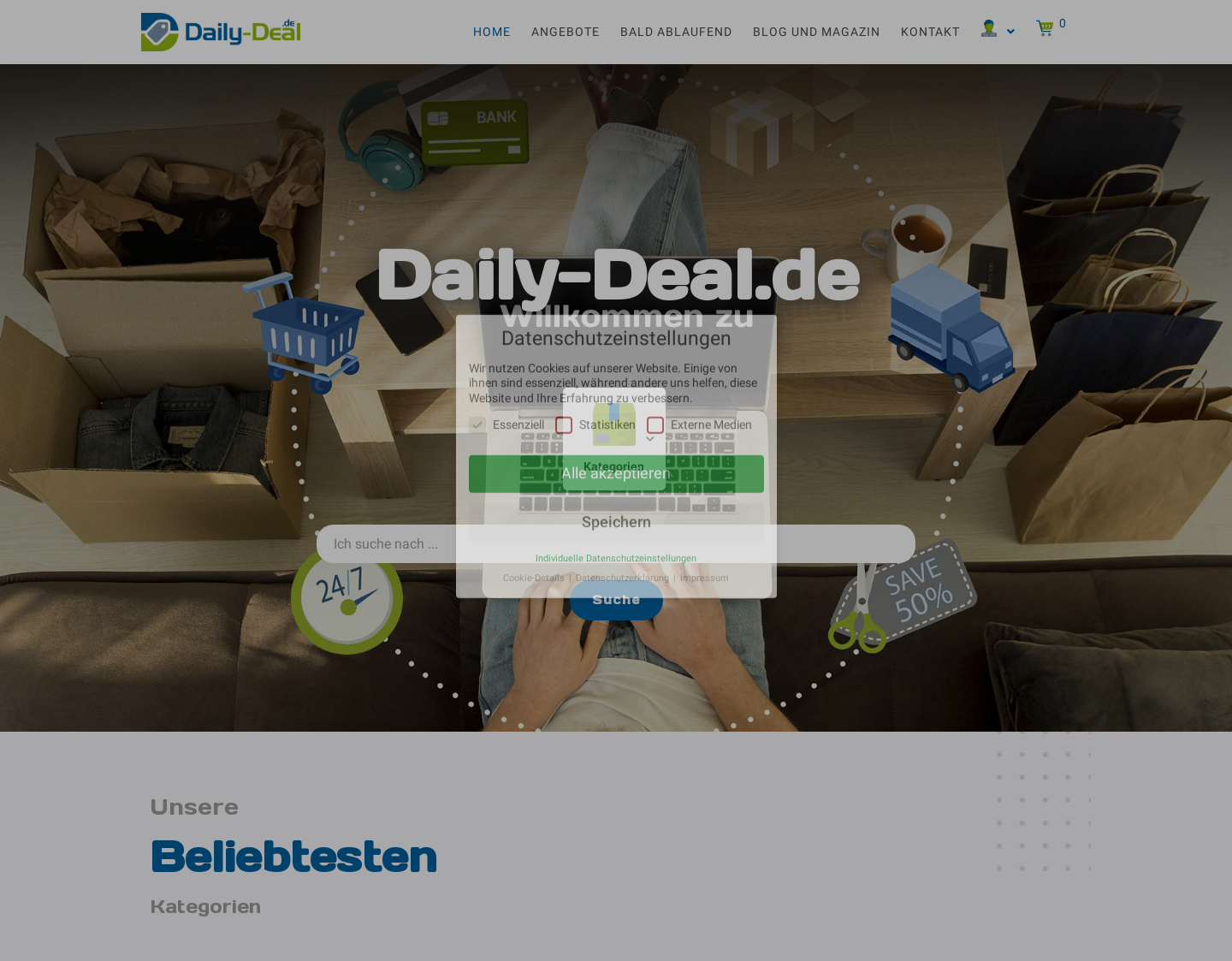 Aktuelle Website-Vorschau von Daily-Deal
