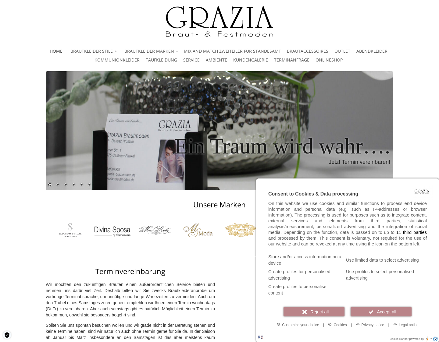 Aktuelle Website-Vorschau von Elegance Fashion- der Online-Shop