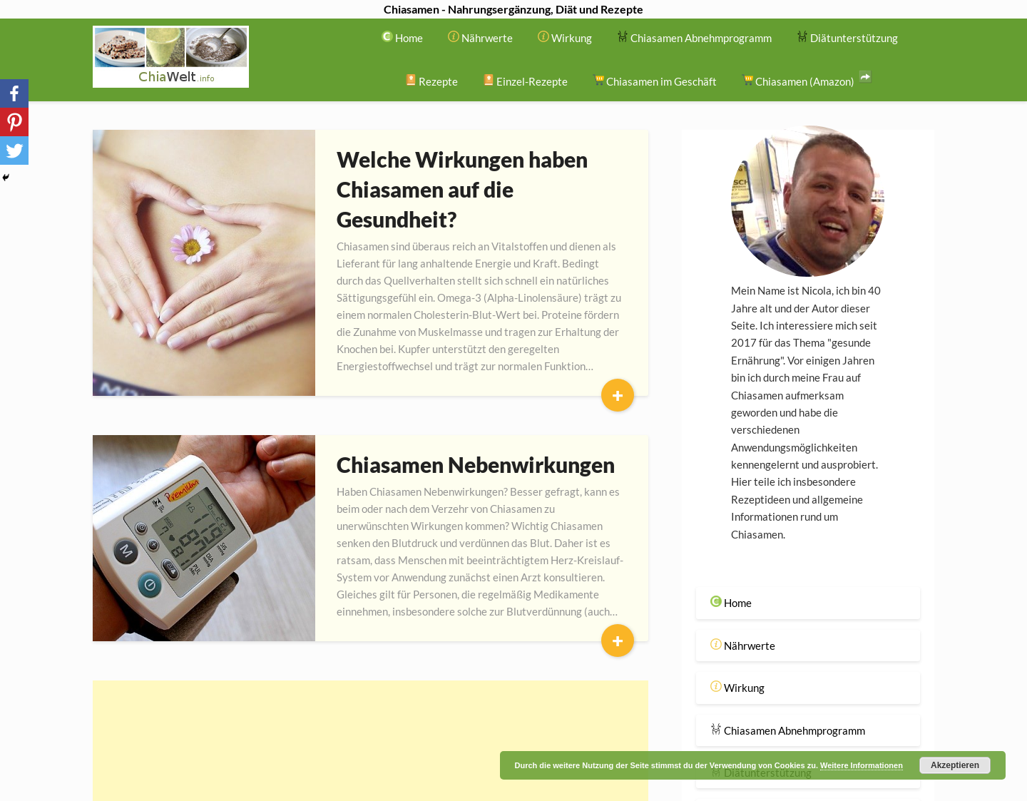 Aktuelle Website-Vorschau von ChiaWelt Info