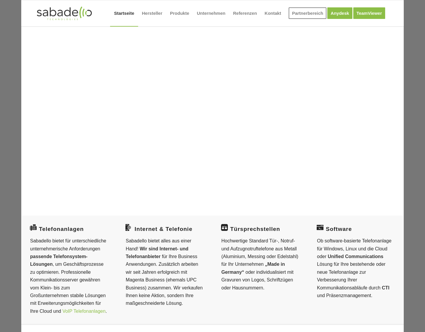 Aktuelle Website-Vorschau von Sabadello technologies GmbH