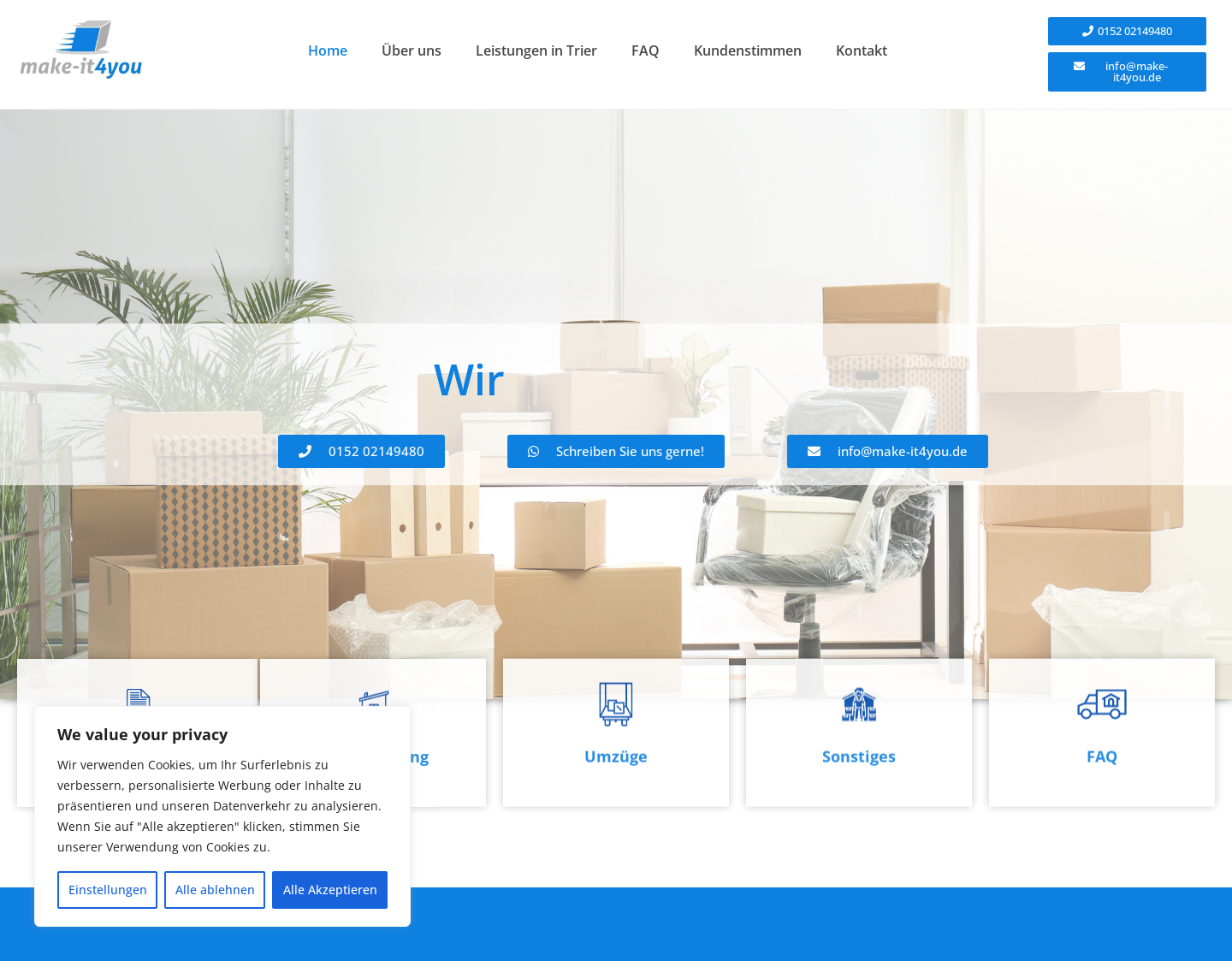 Aktuelle Website-Vorschau von Make-it4you