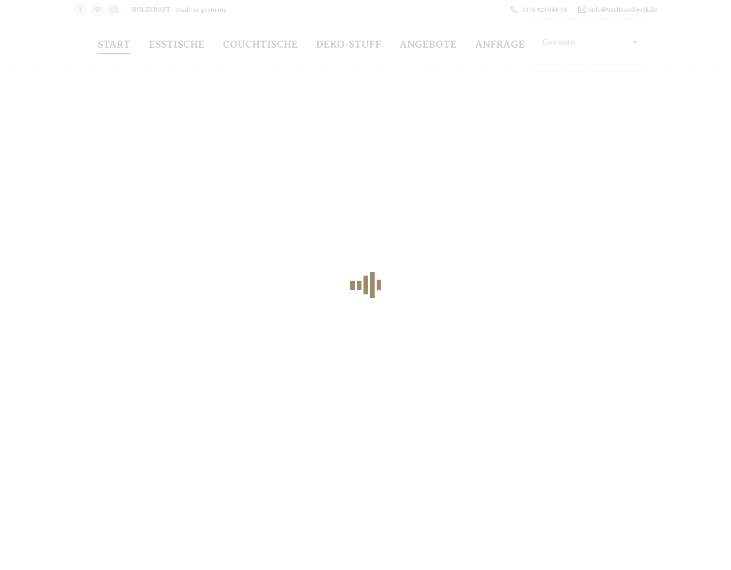 Aktuelle Website-Vorschau von Holzkraft Handgefertigte Holztische