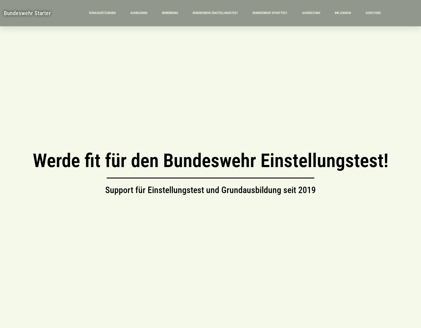 Aktuelle Website-Vorschau von Bundeswehr Starter