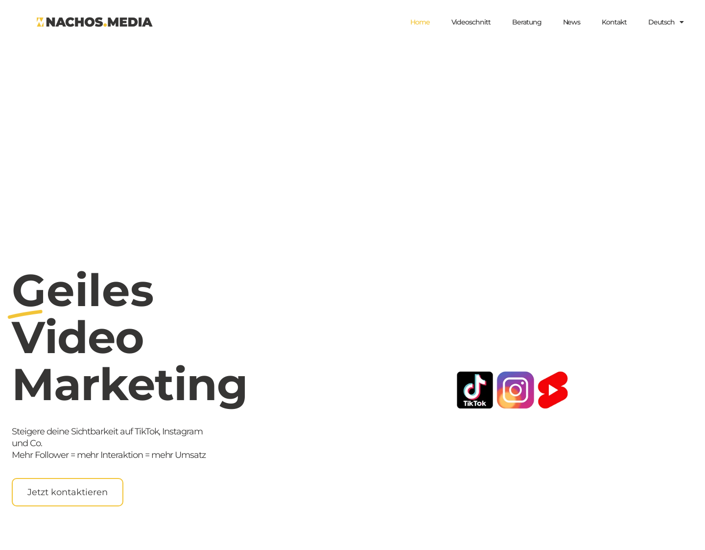 Aktuelle Website-Vorschau von Nachos.Media Videoproduktion