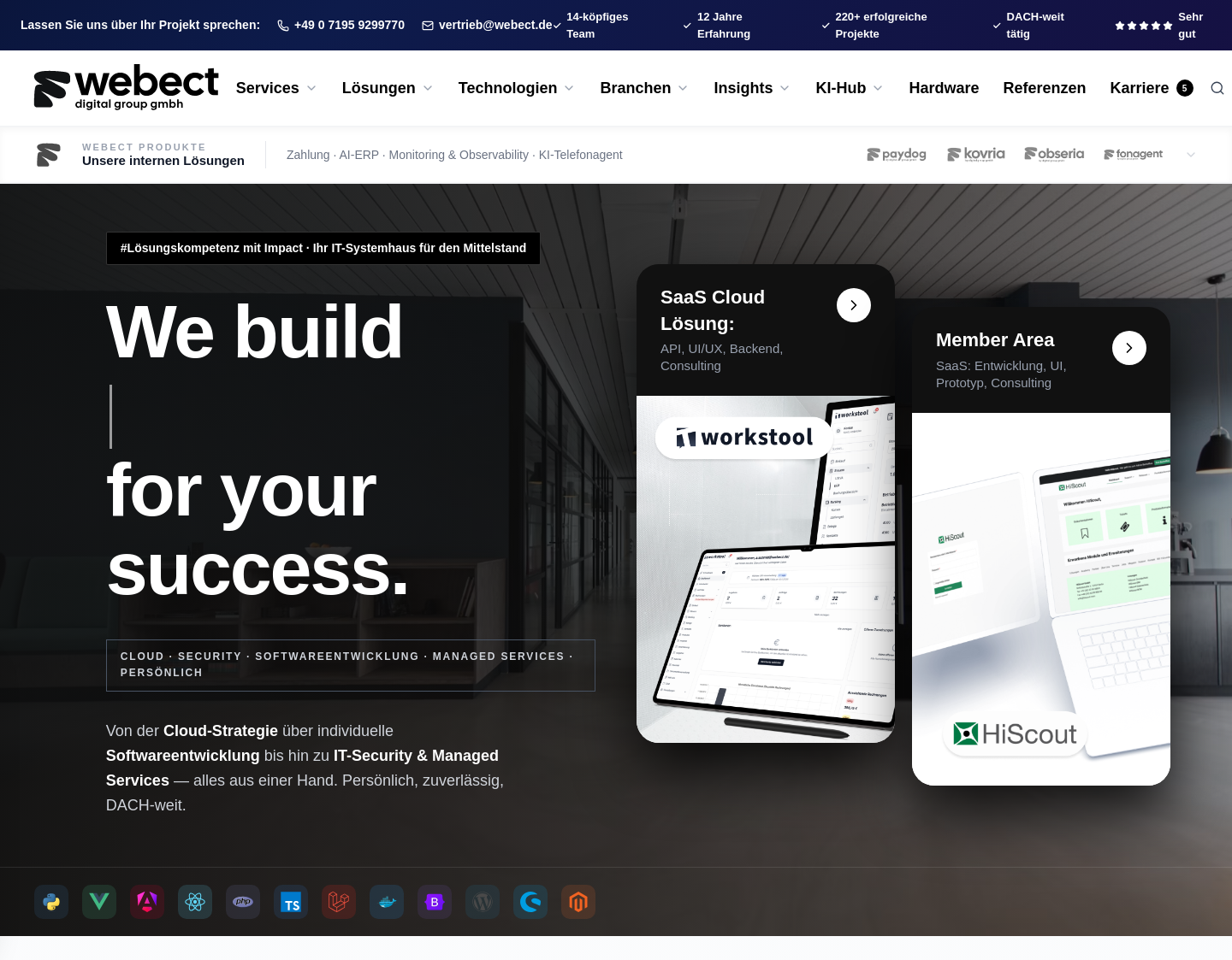 Aktuelle Website-Vorschau von MEDIA HELDEN | Ihre Webdesign & Marketing Agentur