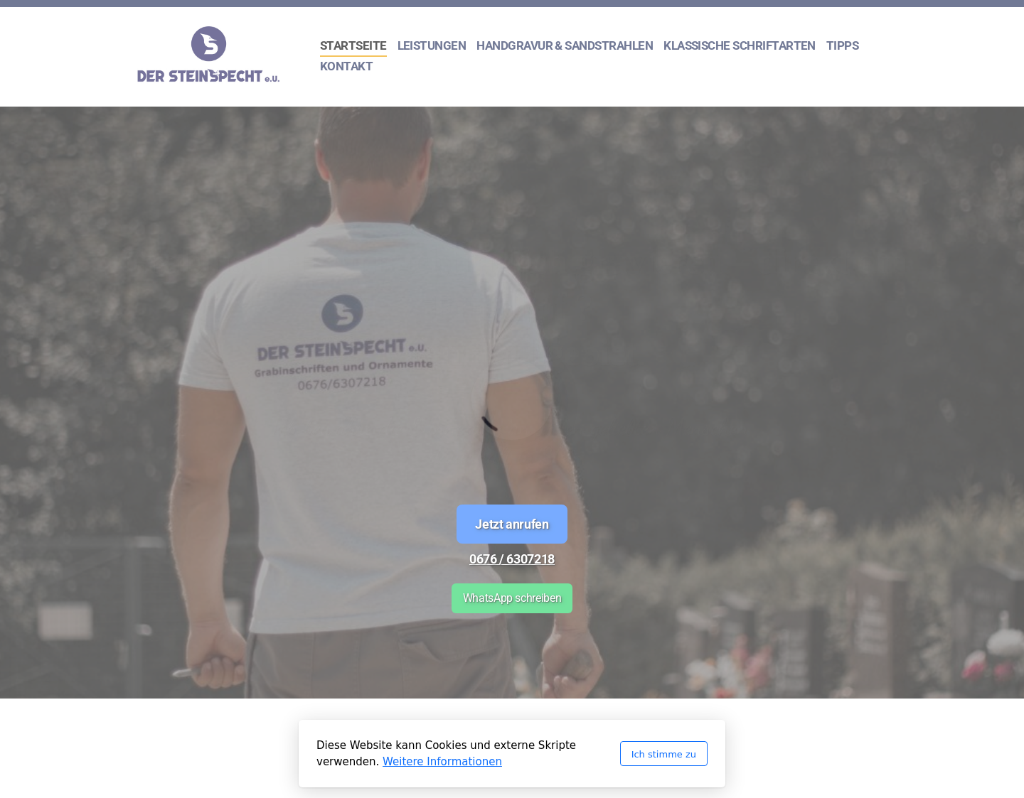 Aktuelle Website-Vorschau von Der Steinspecht e.U.