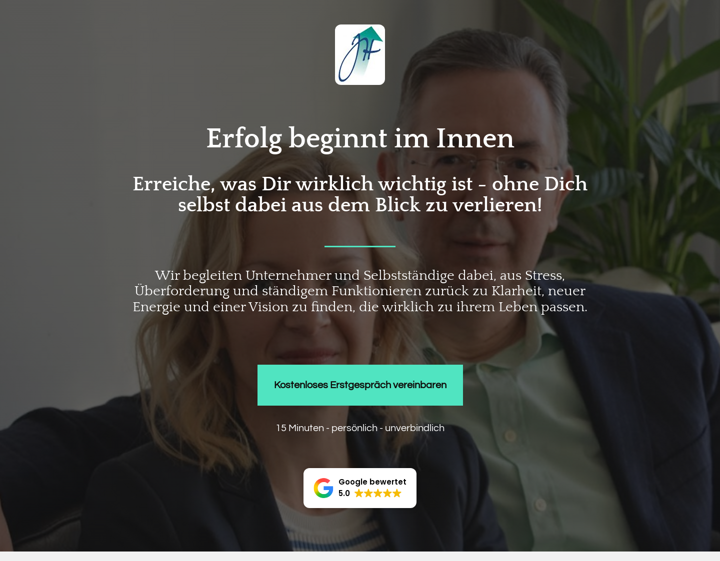 Aktuelle Website-Vorschau von JH Erfolgsmanagement