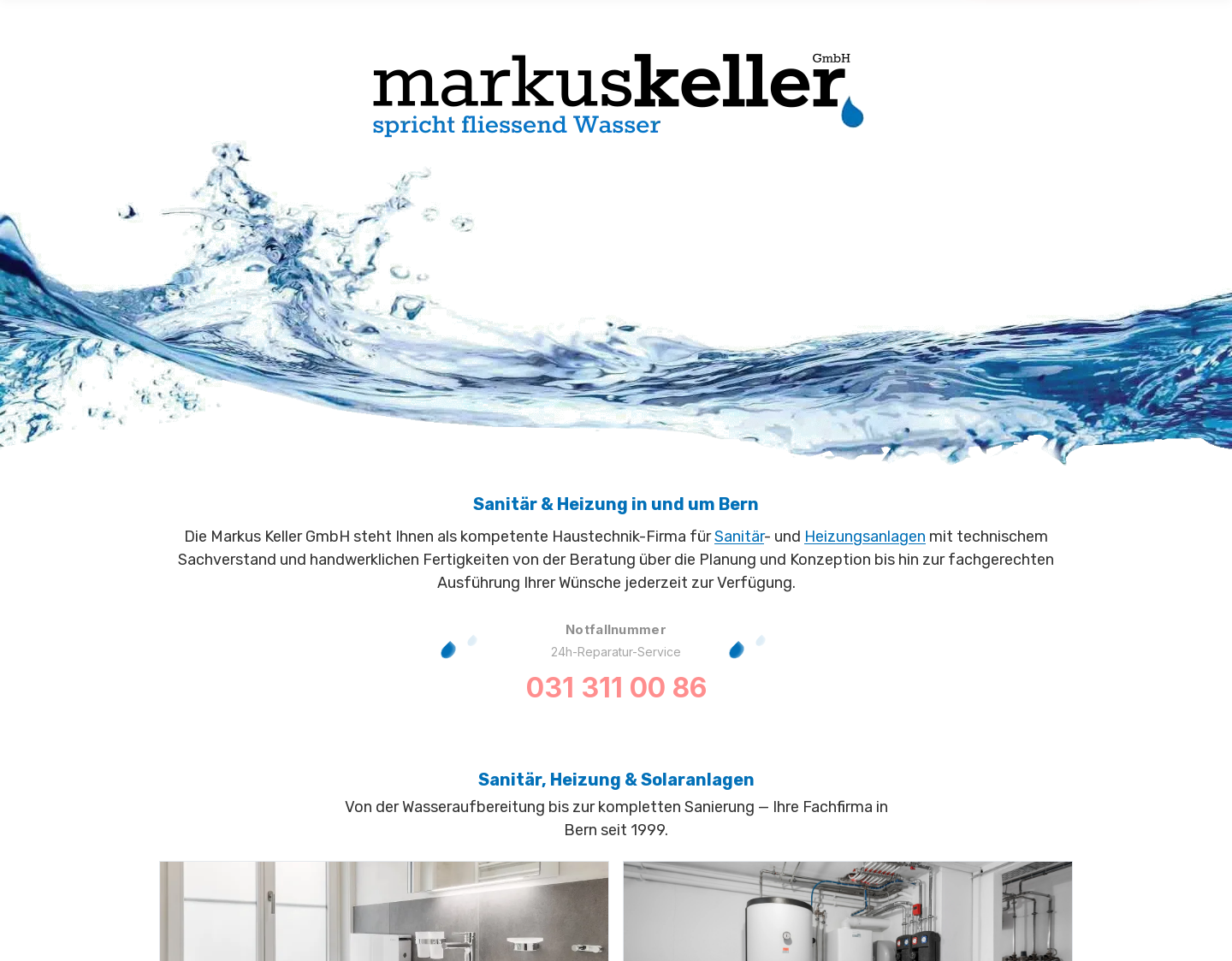 Aktuelle Website-Vorschau von Markus Keller Heizungsservice und Sanitär