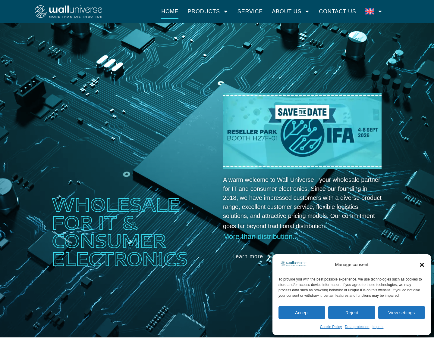 Aktuelle Website-Vorschau von Wall Universe GmbH