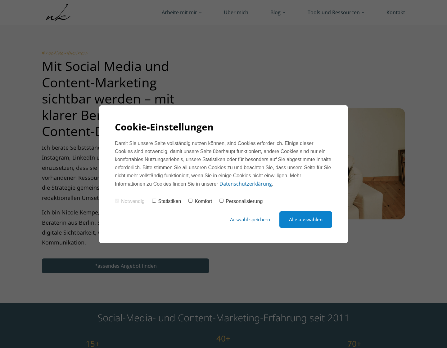 Aktuelle Website-Vorschau von Digitales Personal Branding