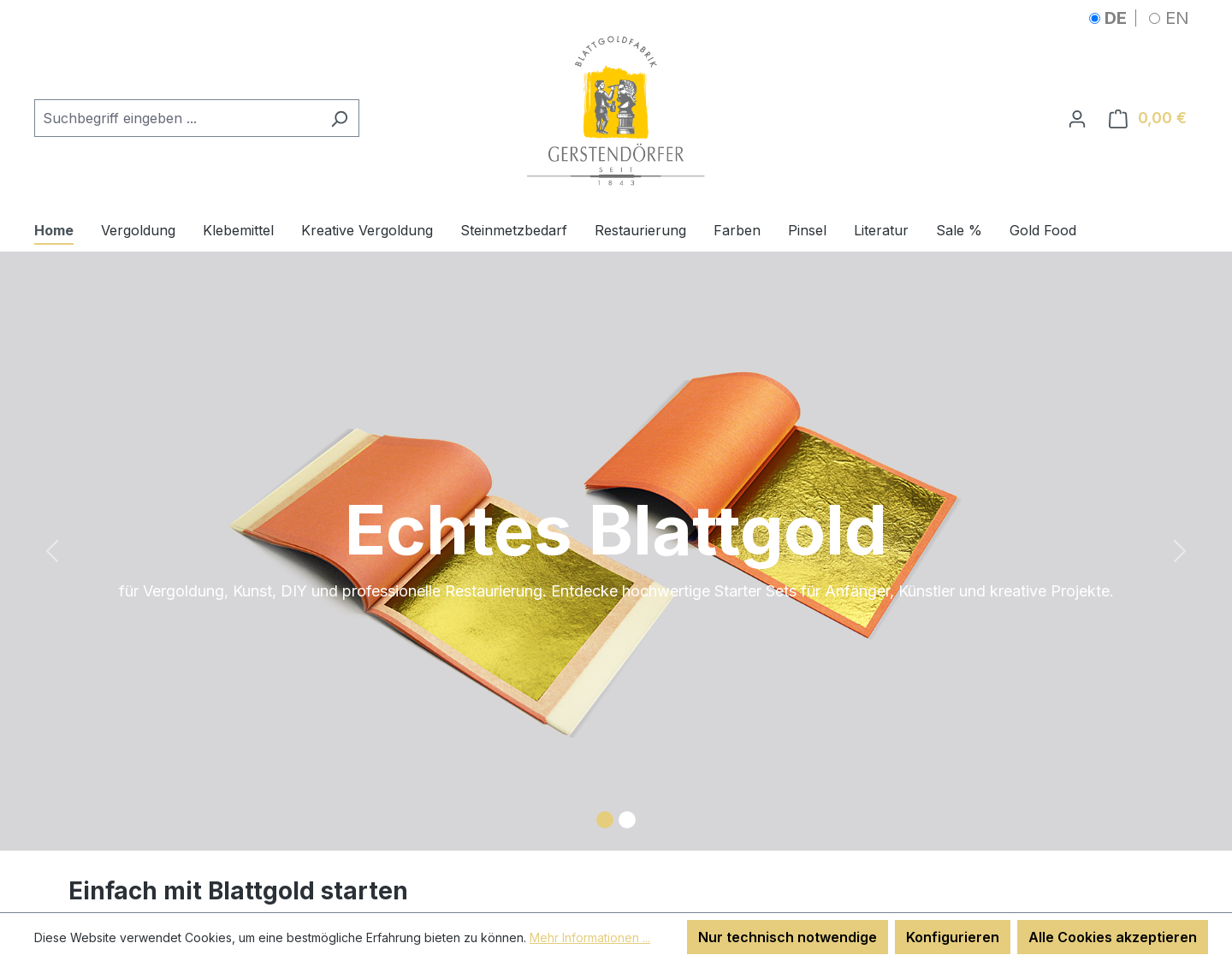 Aktuelle Website-Vorschau von Gerstendörfer GmbH
