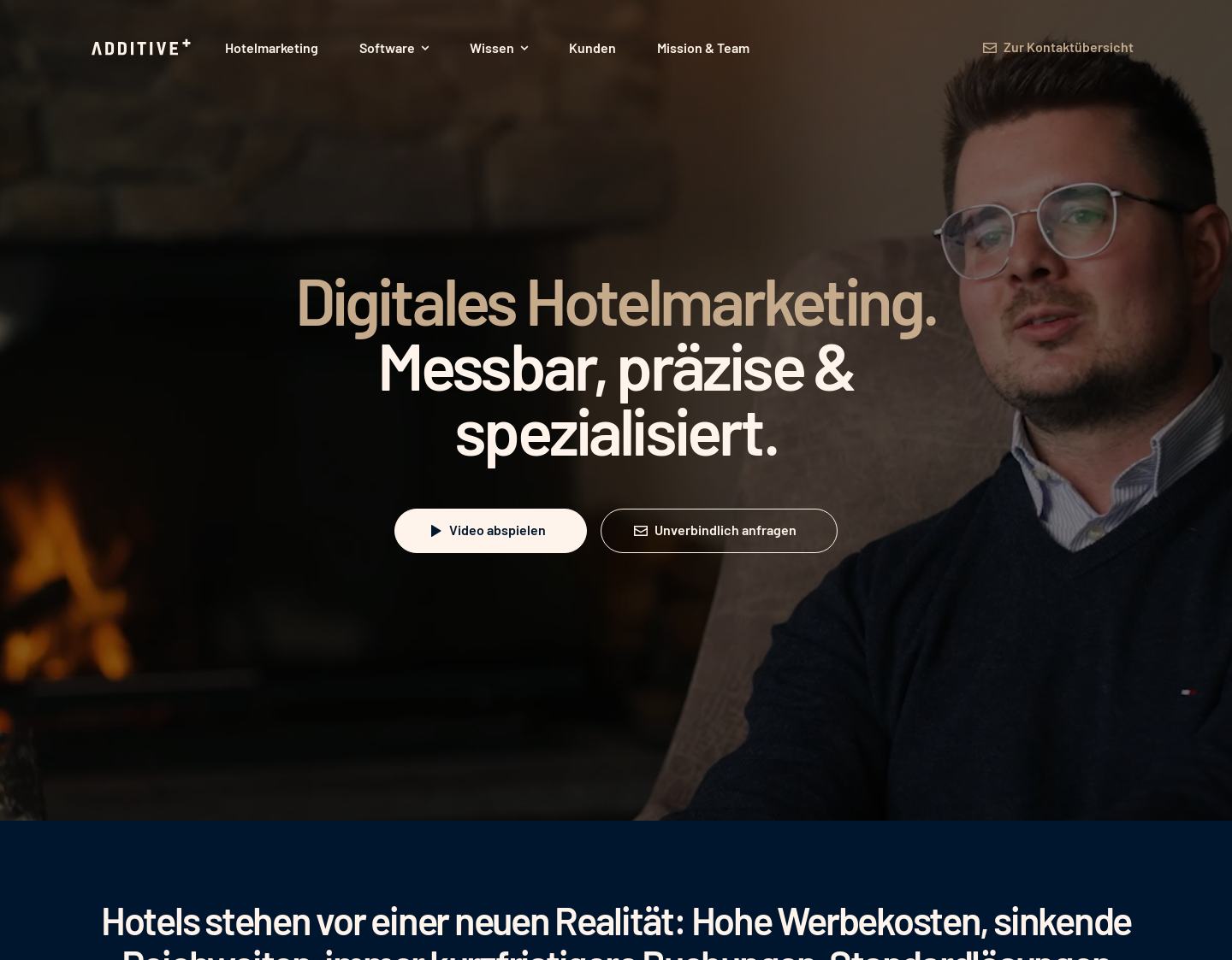 Aktuelle Website-Vorschau von ADDITIVE