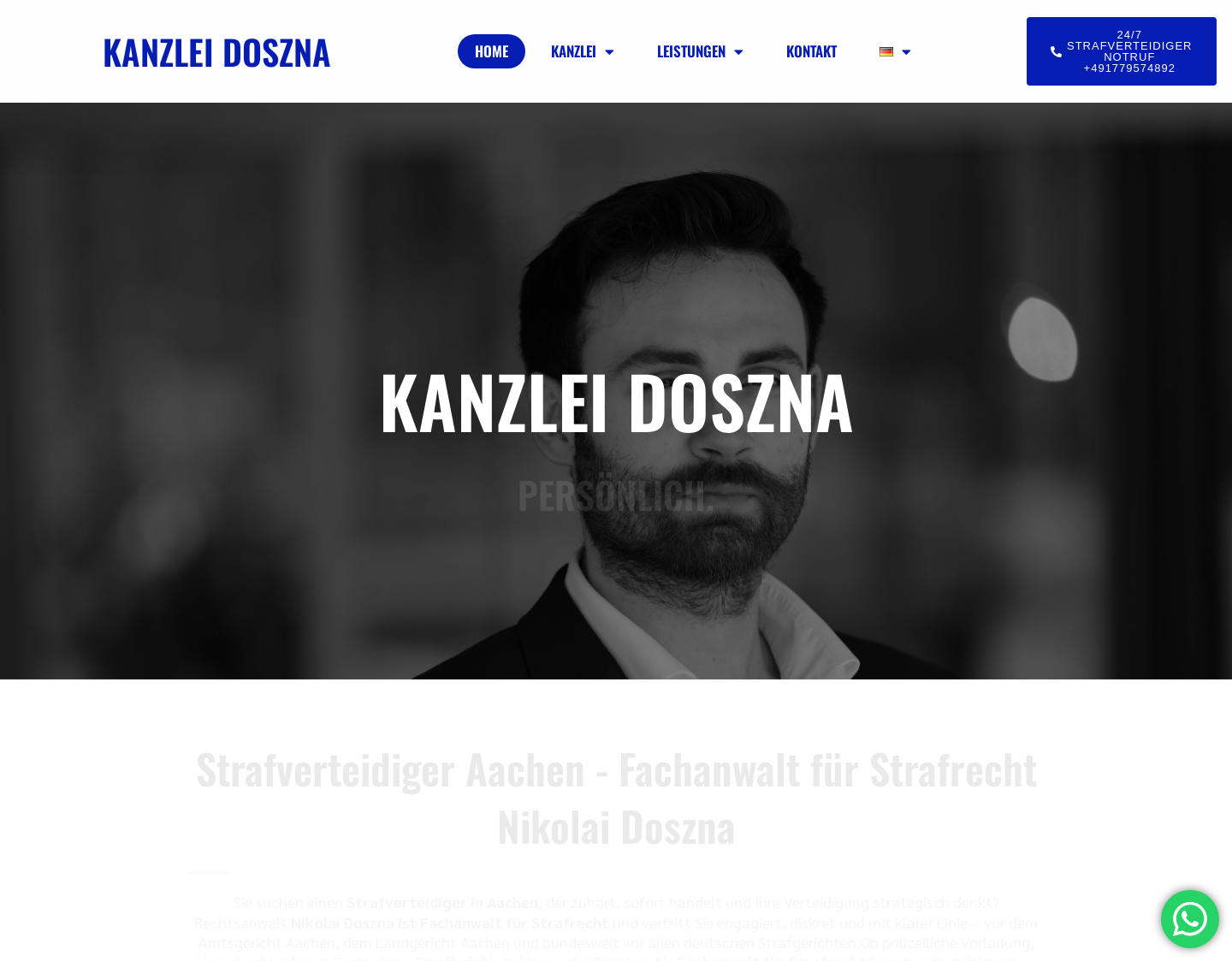 Aktuelle Website-Vorschau von Kanzlei Doszna