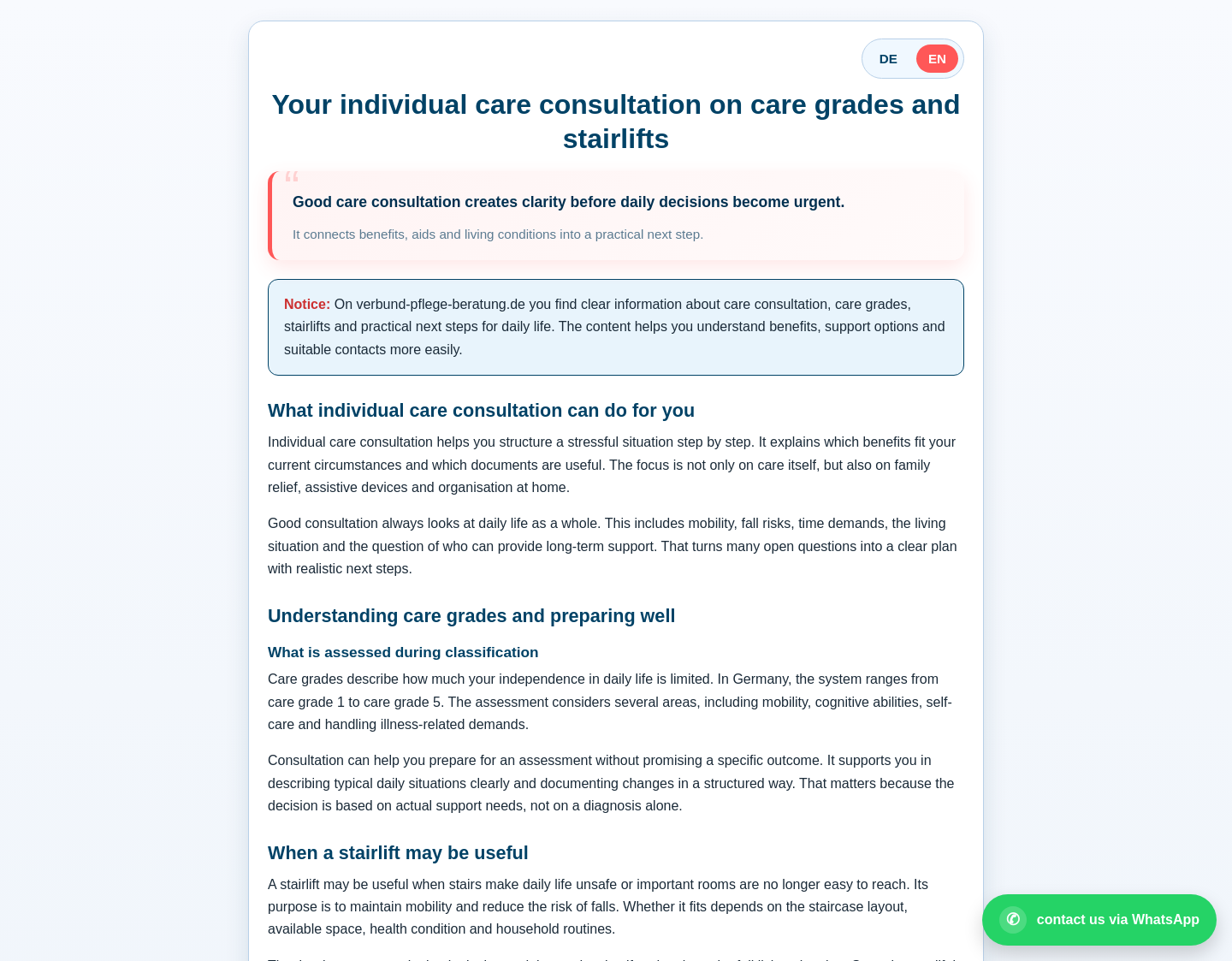 Aktuelle Website-Vorschau von Verbund Pflegeberatung