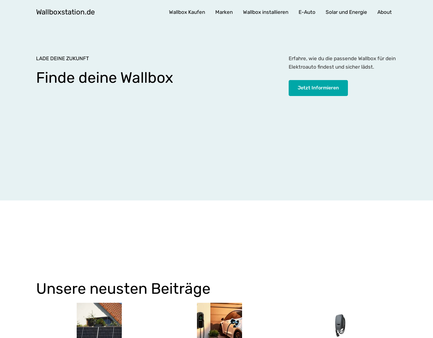 Aktuelle Website-Vorschau von Wallboxstation Vergleichsportal & Ratgeber