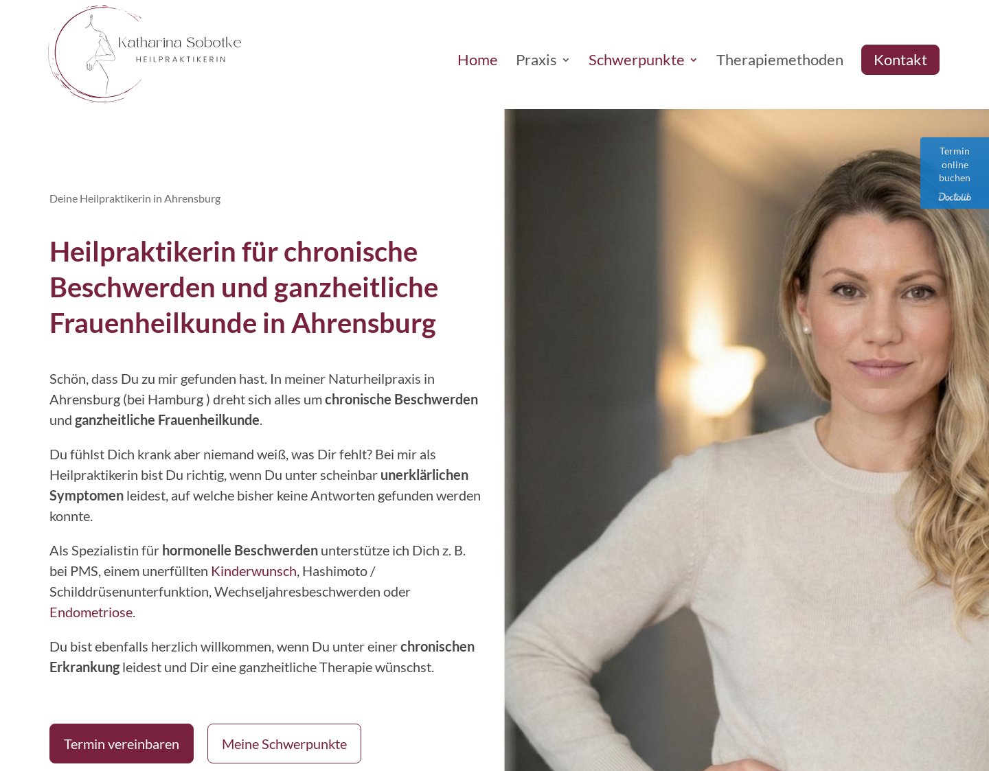 Aktuelle Website-Vorschau von Naturheilpraxis Sobotke