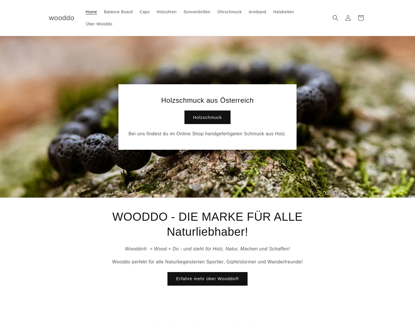 Aktuelle Website-Vorschau von Wooddo