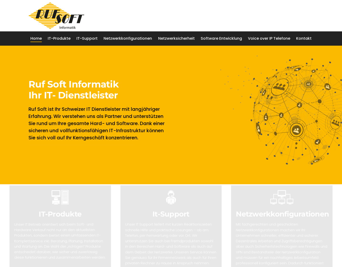 Aktuelle Website-Vorschau von Ruf Soft