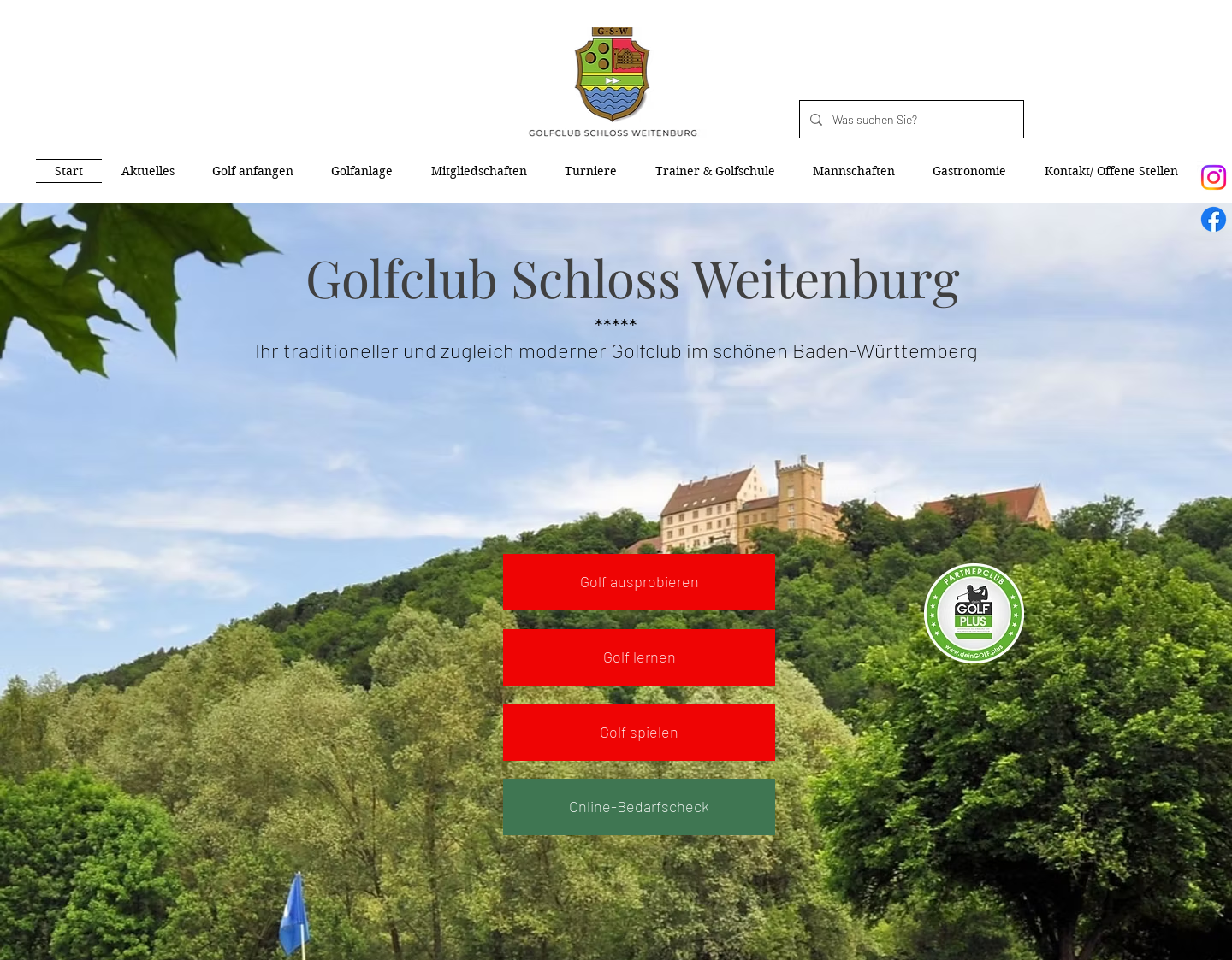 Aktuelle Website-Vorschau von Golfclub Schloss Weitenburg